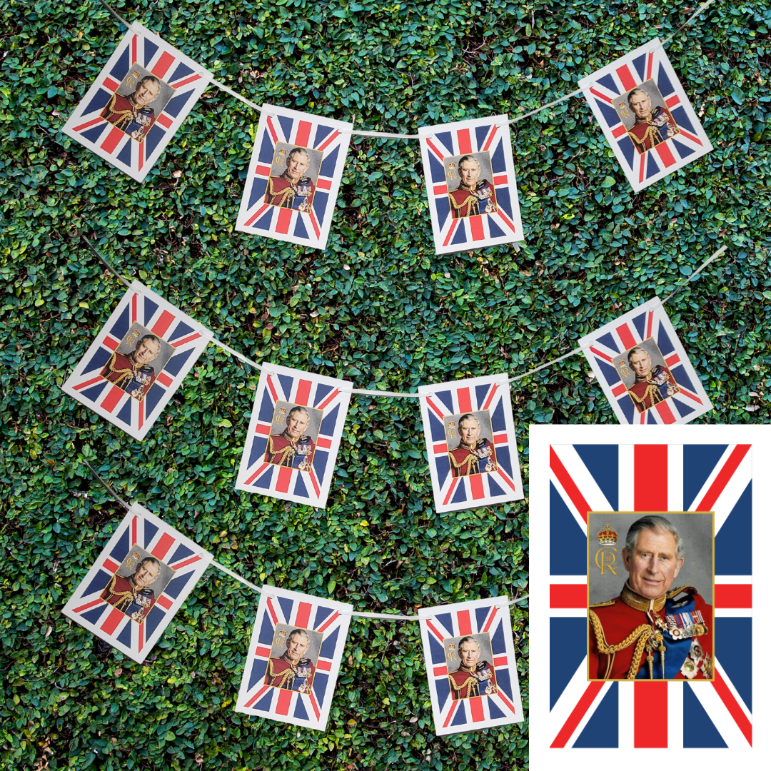 Second Ave 20ft King Charles III Royal Coronation Great Britain Celebration Decoration 20pcs Bunting