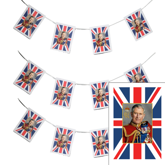 Second Ave 20ft King Charles III Royal Coronation Great Britain Celebration Decoration 20pcs Bunting