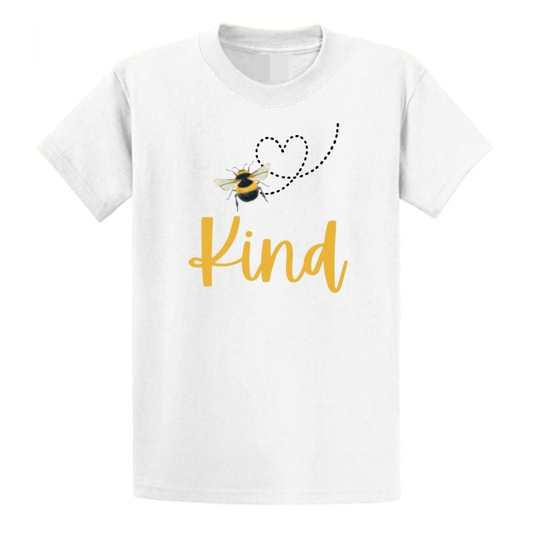 Second Ave Adult Be Kind Mental Health Autism Awareness Bee Top White T Shirt T-Shirt