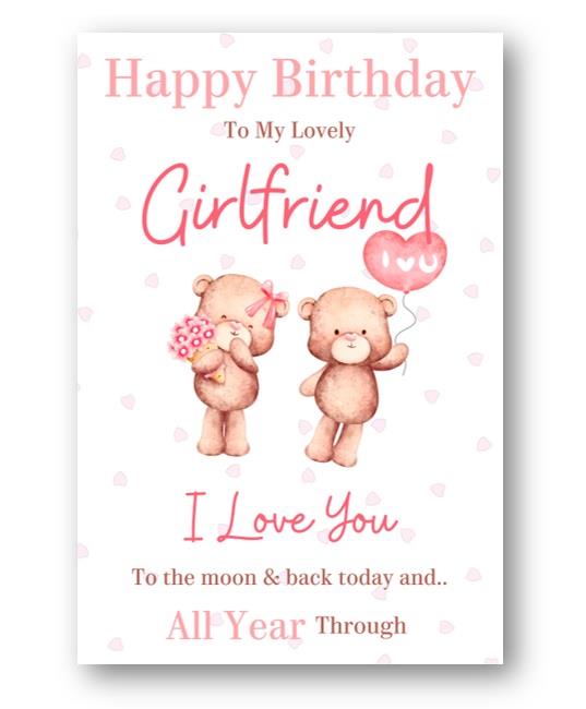 Second Ave To My Lovely Girlfriend I Love You Bear Birthday Greetings Card