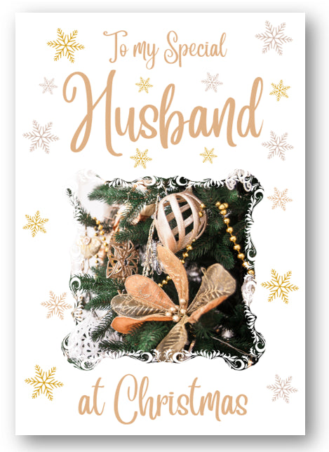 Second Ave Husband Christmas Gold Decoration Xmas Holiday Festive Greetings Card