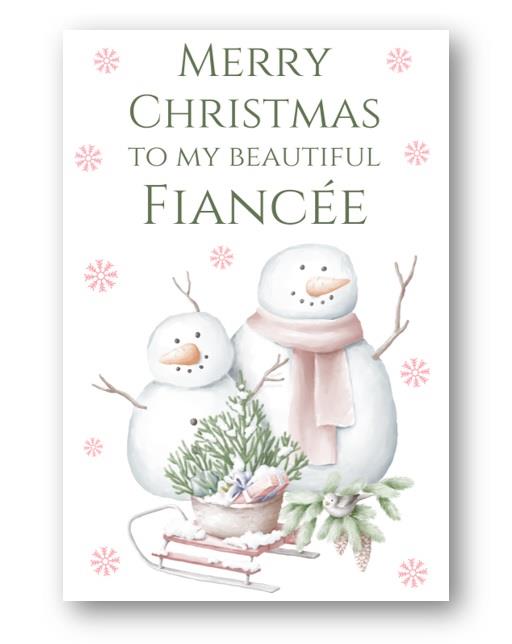 Second Ave Fiancee Snowmen Christmas Xmas Holiday Festive Greetings Card