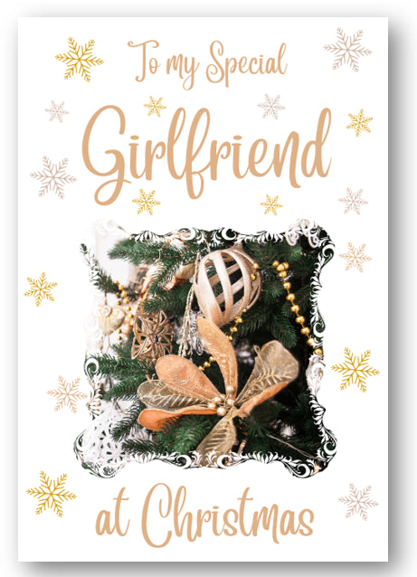 Second Ave Girlfriend Christmas Gold Decoration Xmas Holiday Festive Greetings Card