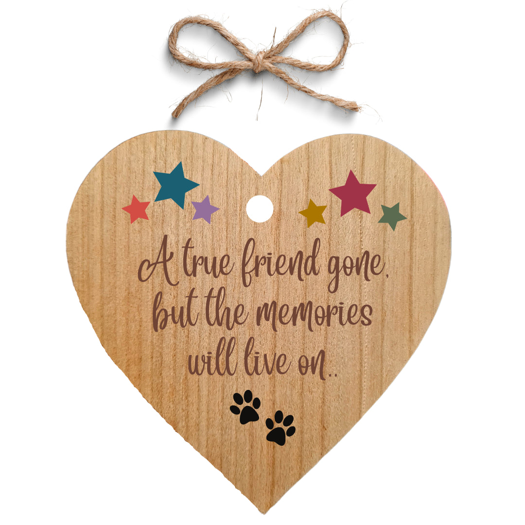 Second Ave Pet Remembrance Memories Cherry Wood Hanging Heart Christmas Xmas Tree Decoration Bauble