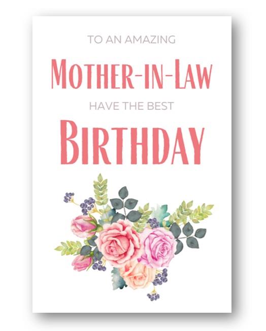 Second Ave Flower Mother-in-Law Birthday Greetings Card