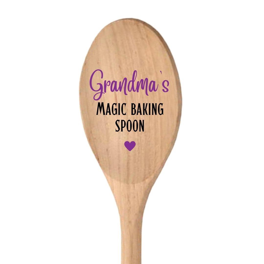 Second Ave Grandma's Magic Baking Spoon 12" Wooden Spoon Chef Novelty Mother's Day Birthday Christmas Gift