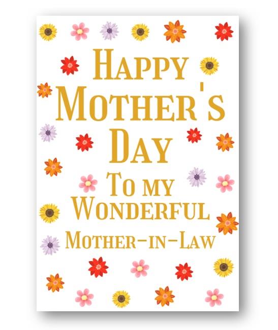 Second Ave Flowers Mother in Law Happy Mother's Day Card For Mum