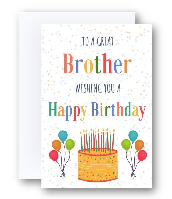 Second Ave Cake Brother Birthday Greetings Card