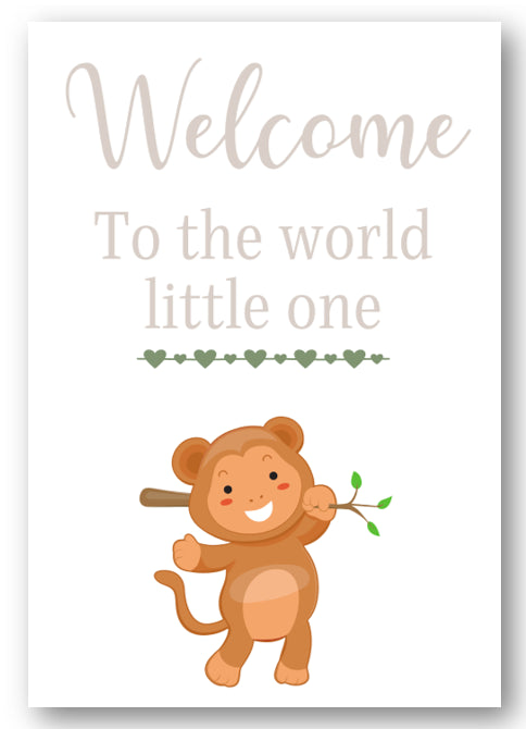 Second Ave Welcome To The World Little One Newborn Baby Congratulations Card