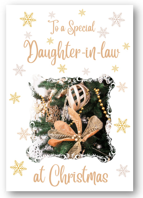 Second Ave Daughter-in-Law Christmas Gold Decoration Xmas Holiday Festive Greetings Card