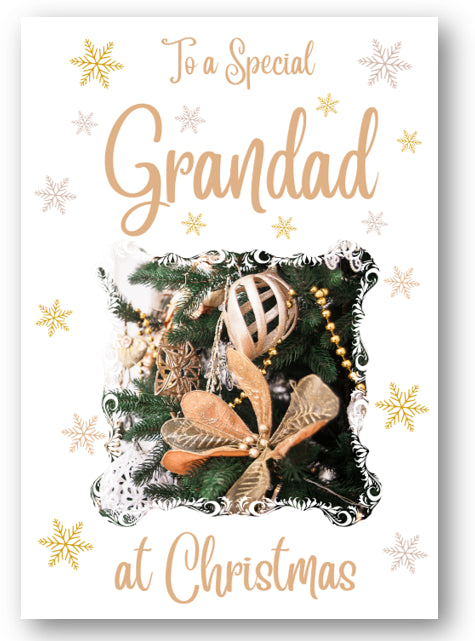 Second Ave Grandad Christmas Gold Decoration Xmas Holiday Festive Greetings Card