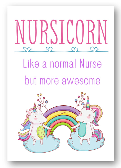 Second Ave Cute Nursicorn Nurse Happy Birthday Thank You Card