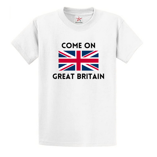 Second Ave Baby/Children's Come on Great Britain Supporter Olympics White T Shirt Top Kit