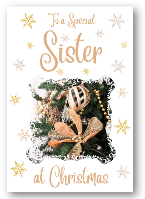 Second Ave Sister Christmas Gold Decoration Xmas Holiday Festive Greetings Card