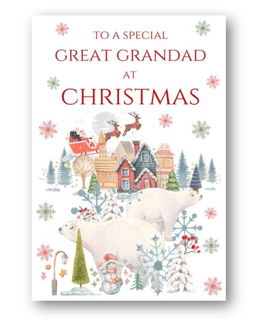 Second Ave Great Grandad Christmas Polar Bear Xmas Holiday Festive Greetings Card