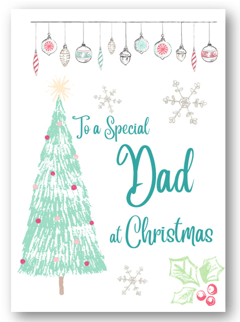 Second Ave Dad Christmas Tree Xmas Holiday Festive Greetings Card