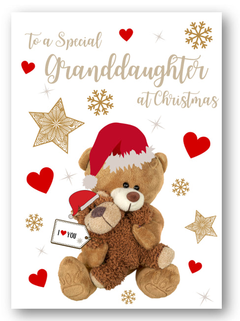 Second Ave Granddaughter Bear Heart Christmas Xmas Holiday Festive Greetings Card