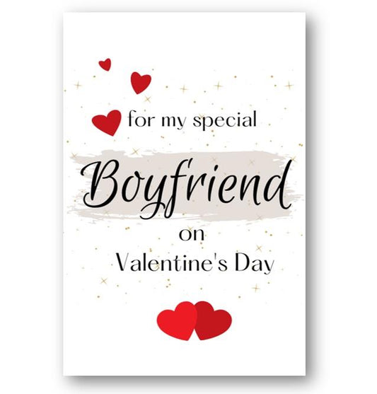 Second Ave Boyfriend Valentine Card For Him Cute Romantic Heart Card - Design 1