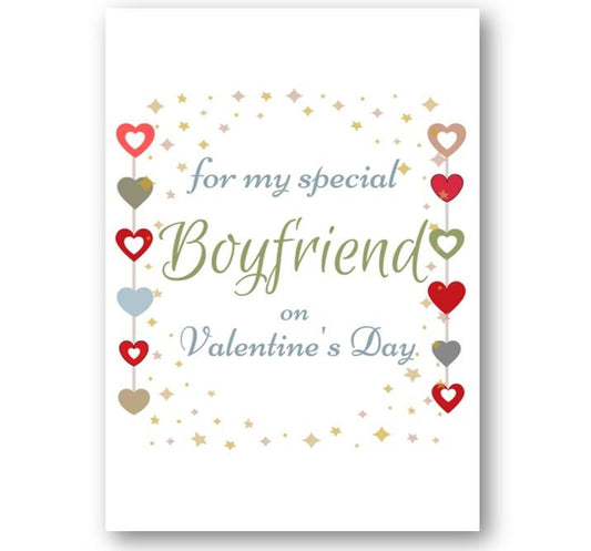 Second Ave Boyfriend Valentine Card For Him Cute Romantic Heart Card - Design 7