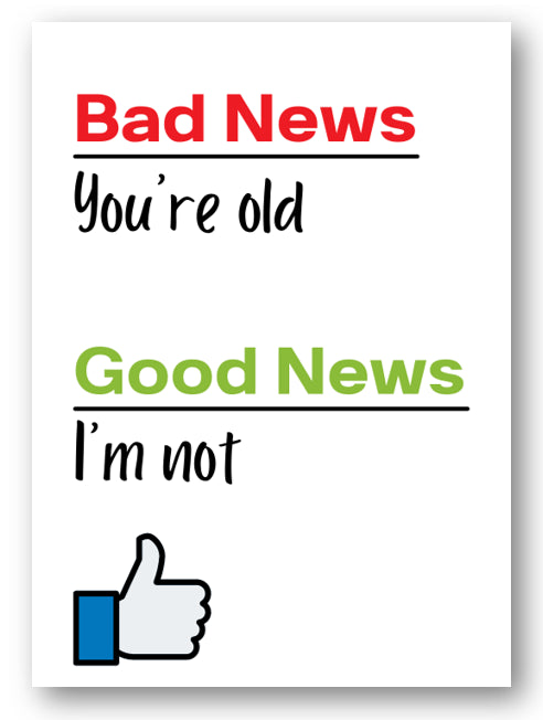 Second Ave Funny Bad News/Good News Joke Happy Birthday Card