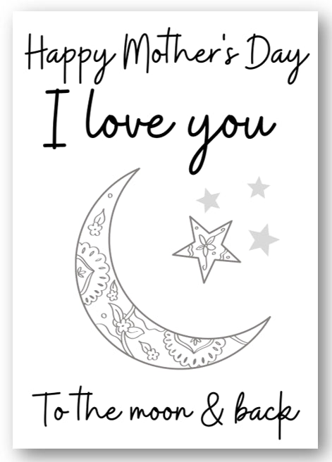 Second Ave Cute I Love You To The Moon & Back Mother's Day Card For Her