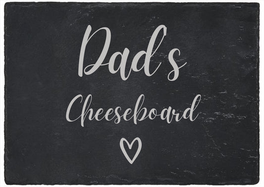 Second Ave Dad's Cheeseboard Natural Rock Slate Rectangle Birthday Xmas Father's Day Gift