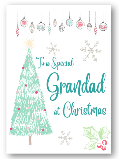 Second Ave Grandad Christmas Tree Xmas Holiday Festive Greetings Card