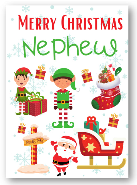 Second Ave Nephew Santa Elf Workshop Children's Kids Christmas Xmas Holiday Festive Greetings Card