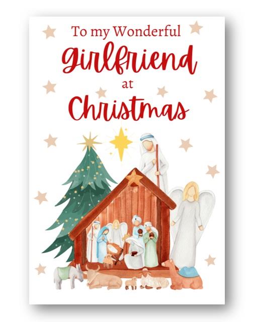 Second Ave Girlfriend Christmas Nativity Xmas Holiday Festive Greetings Card