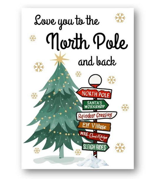 Second Ave Love You To The North Pole and Back Christmas Xmas Holiday Festive Greetings Card