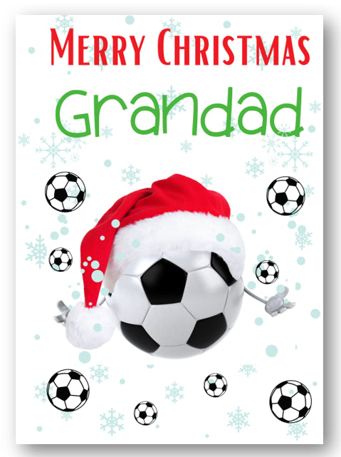 Second Ave Grandad Football Children's Kids Christmas Xmas Holiday Festive Greetings Card