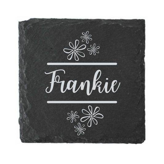 Second Ave Personalised Name Natural Rock Slate Drinks Tea/Coffee Coaster