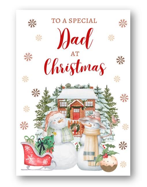 Second Ave Dad Christmas Snowmen Winter Xmas Holiday Festive Greetings Card