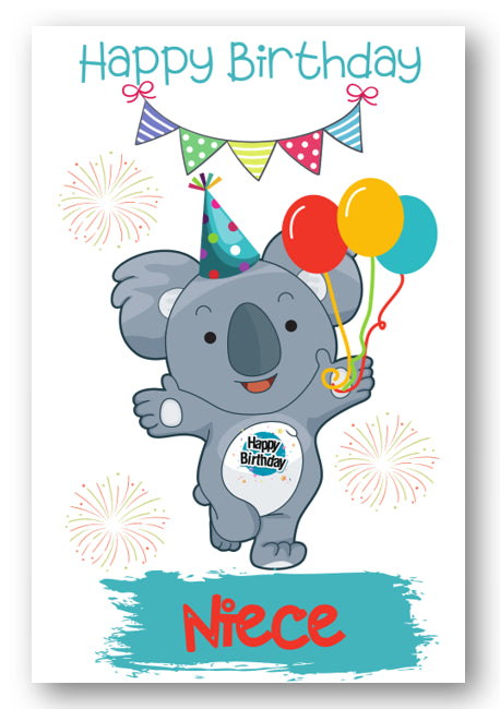 Second Ave Niece Children's Kids Koala Bear Birthday Card For Him Greetings Card