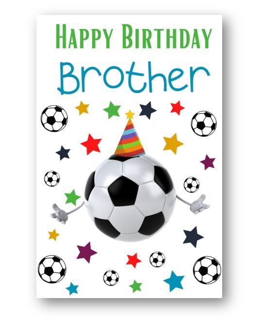 Second Ave Brother Football Children's Kids Happy Birthday Card Greetings Card