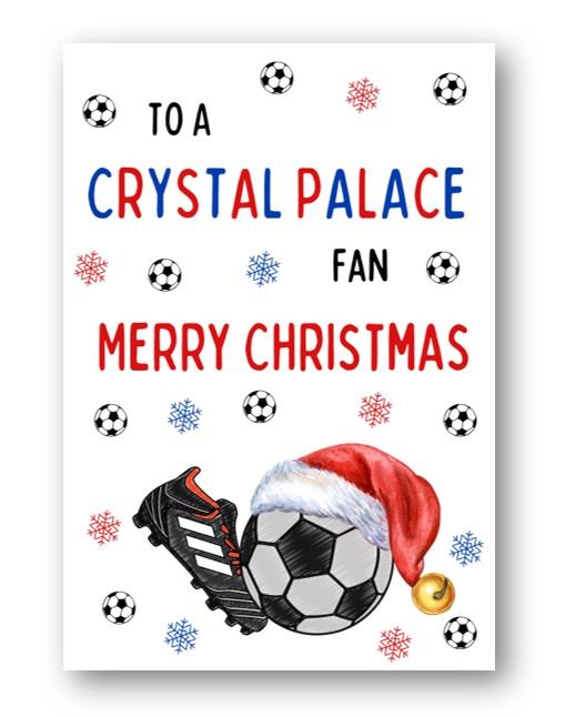 Second Ave Crystal Palace Football Fan Adult Children's Kids Christmas Xmas Holiday Festive Greetings Card