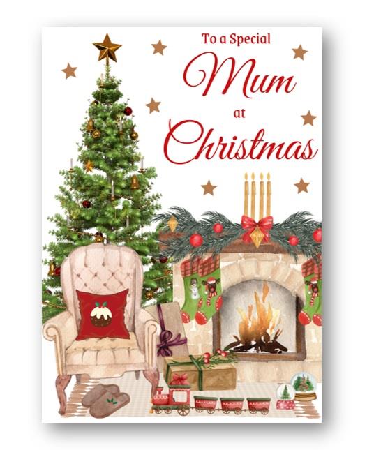 Second Ave Mum Christmas Home Fireplace Xmas Holiday Festive Greetings Card