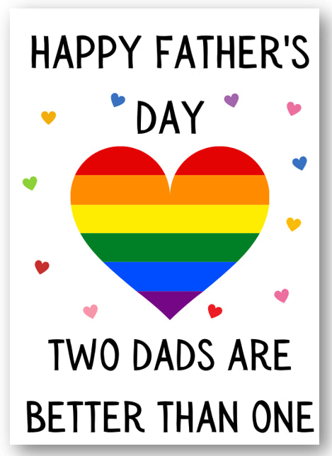 Second Ave Cute Two Dads Are Better Than One LGBTQ Father's Day Card