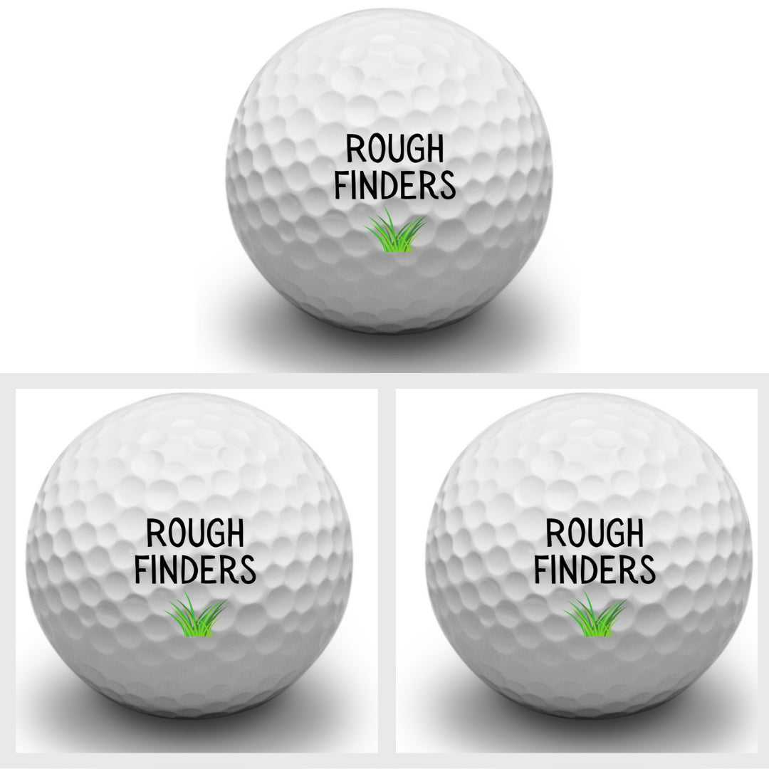 Second Ave Pack of 3 Joke Funny Golf Balls Rough Finders Father's Day Christmas Birthday Golfer Gift