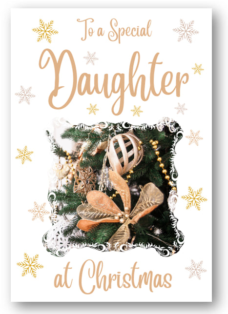 Second Ave Daughter Christmas Gold Decoration Xmas Holiday Festive Greetings Card