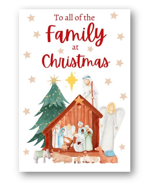 Second Ave All the Family Christmas Nativity Xmas Holiday Festive Greetings Card