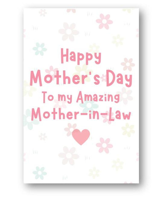 Second Ave Pink Hearts Mother in Law Happy Mother's Day Card For Mum