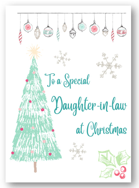 Second Ave Daughter-in-Law Christmas Tree Xmas Holiday Festive Greetings Card