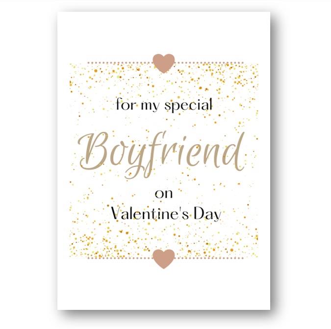 Second Ave Boyfriend Valentine Card For Him Cute Romantic Heart Card - Design 4