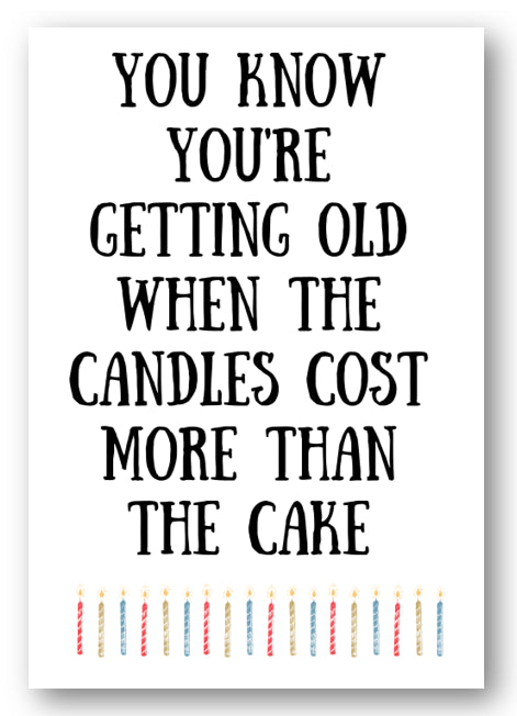 Second Ave Funny Candles Cost More Than Cake Happy Birthday Card