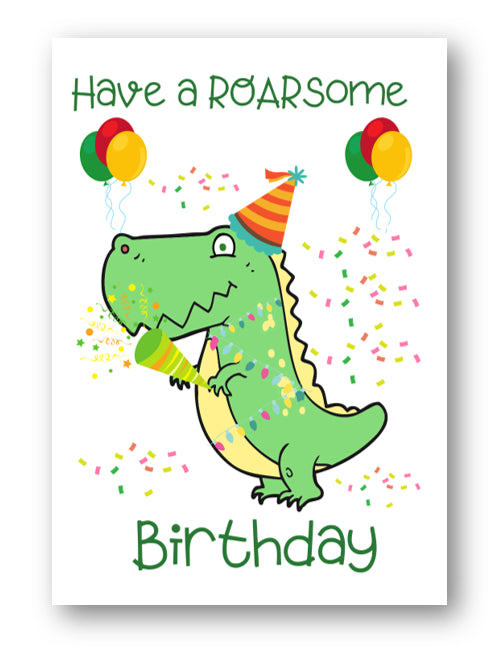 Second Ave Children's Kids Dinosaur Birthday Card Greetings Card