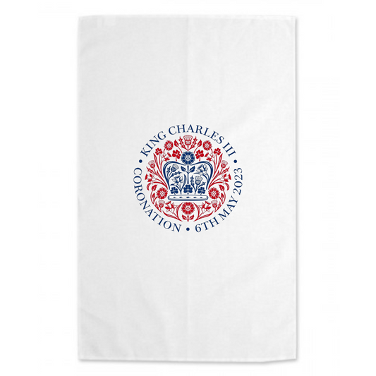 Second Ave King Charles III Royal Coronation Emblem Logo Celebration Souvenir Cotton Tea Towel Kitchen Home Dining