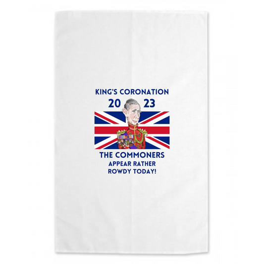 Second Ave King Charles III Royal Coronation Great Britain Funny Commoners Souvenir Cotton Tea Towel Kitchen Home Dining