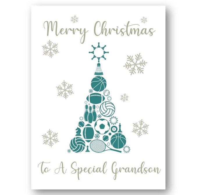 Second Ave To A Special Grandson Christmas Xmas Holiday Festive Greetings Card